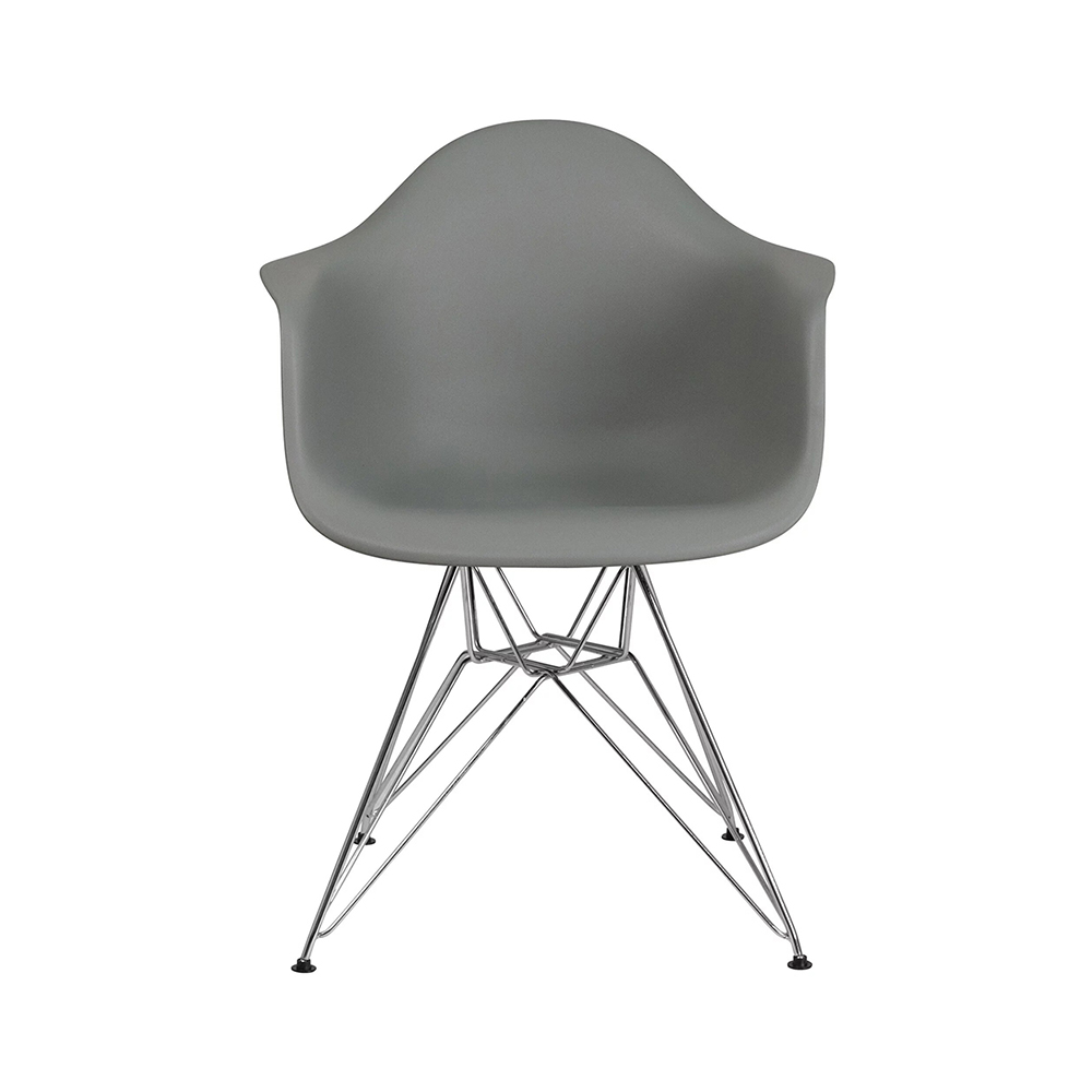 Emma and Oliver Plastic Chair with  Chrome Base