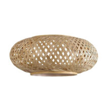 Bamboo Basket Lamp Parchment Pendant Light